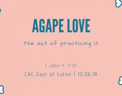 Agape Love - The act of practicing it
