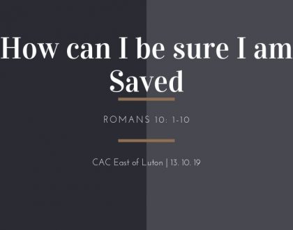 Be sure to be saved