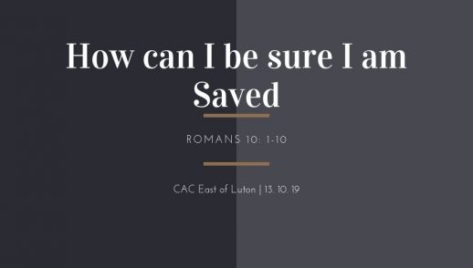 Be sure to be saved
