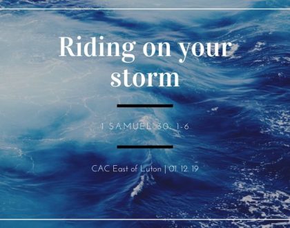 Ride on your storm