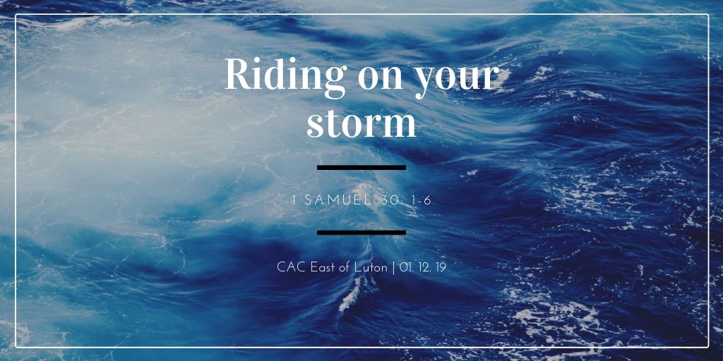 Riding on your storm