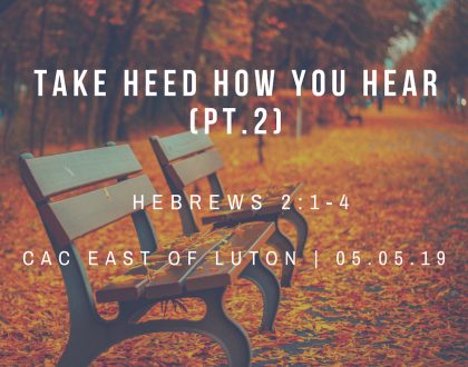 Take heed how you hear