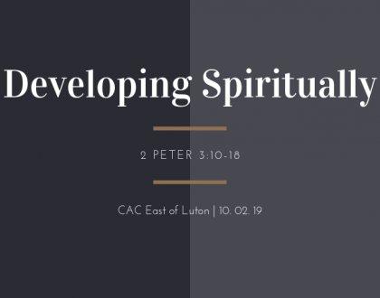 developing spiritually